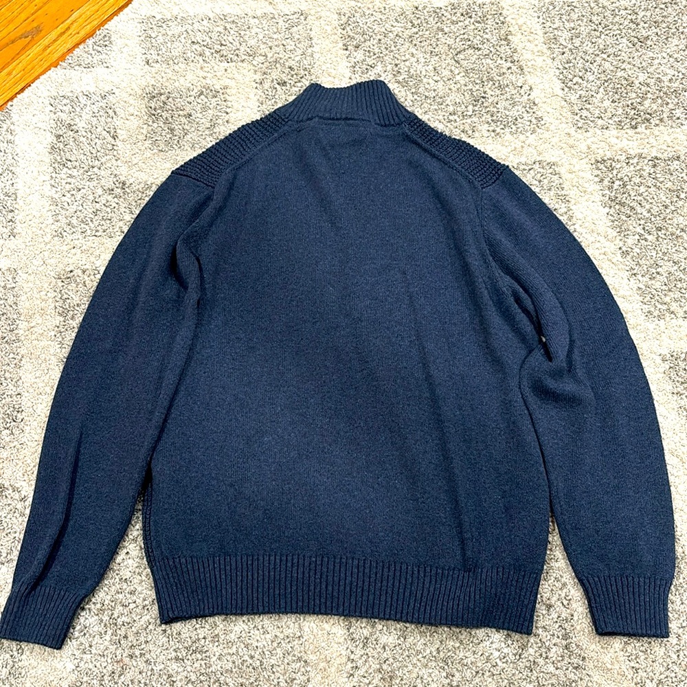 Men’s 1/4 zip down sweater navy blue new with tags size large - Picture 5 of 5